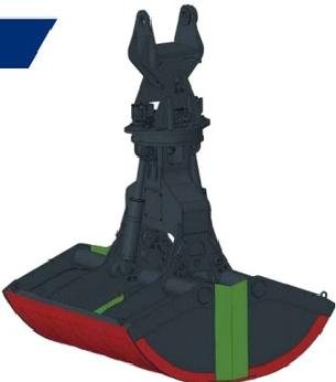 GP01 hydraulic rotating shell bucket.