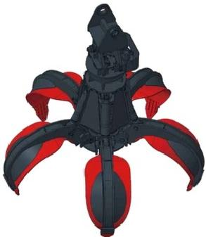 GP03 hydraulic rotating five-petal plum blossom grab