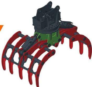 GP07 hydraulic rotating wood grab